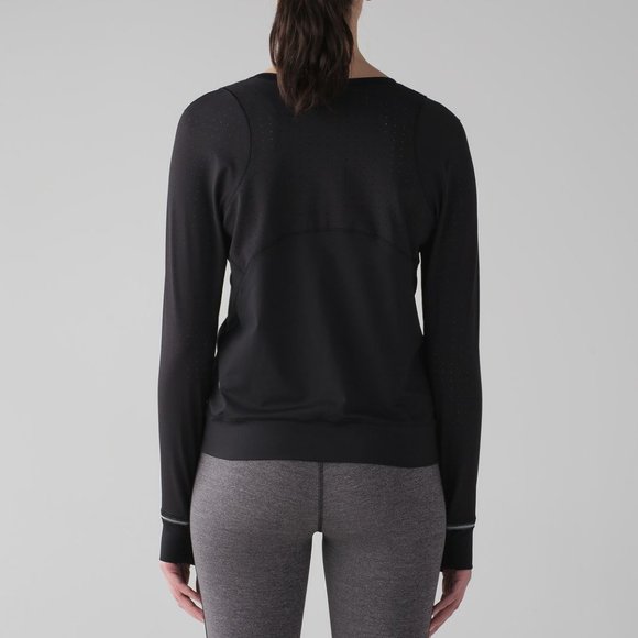 Lululemon Mind Over Miles Long Sleeve Running Top Black Size 8 - Picture 3 of 15